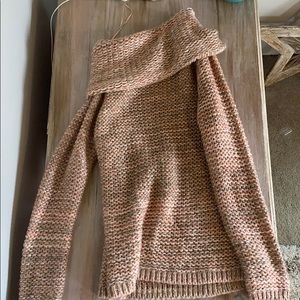 Pink cowl neck sweater